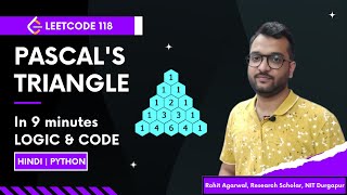 LeetCode 118 – Pascal’s Triangle | Pattern-Based DSA Explained in Hindi | Python Code