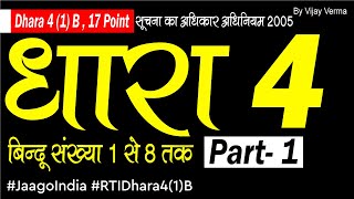 How to know about rti section 4 1b | देश के हर ज़िले/विभाग मे लागु हो धारा 4 l By Vijay Verma Sir