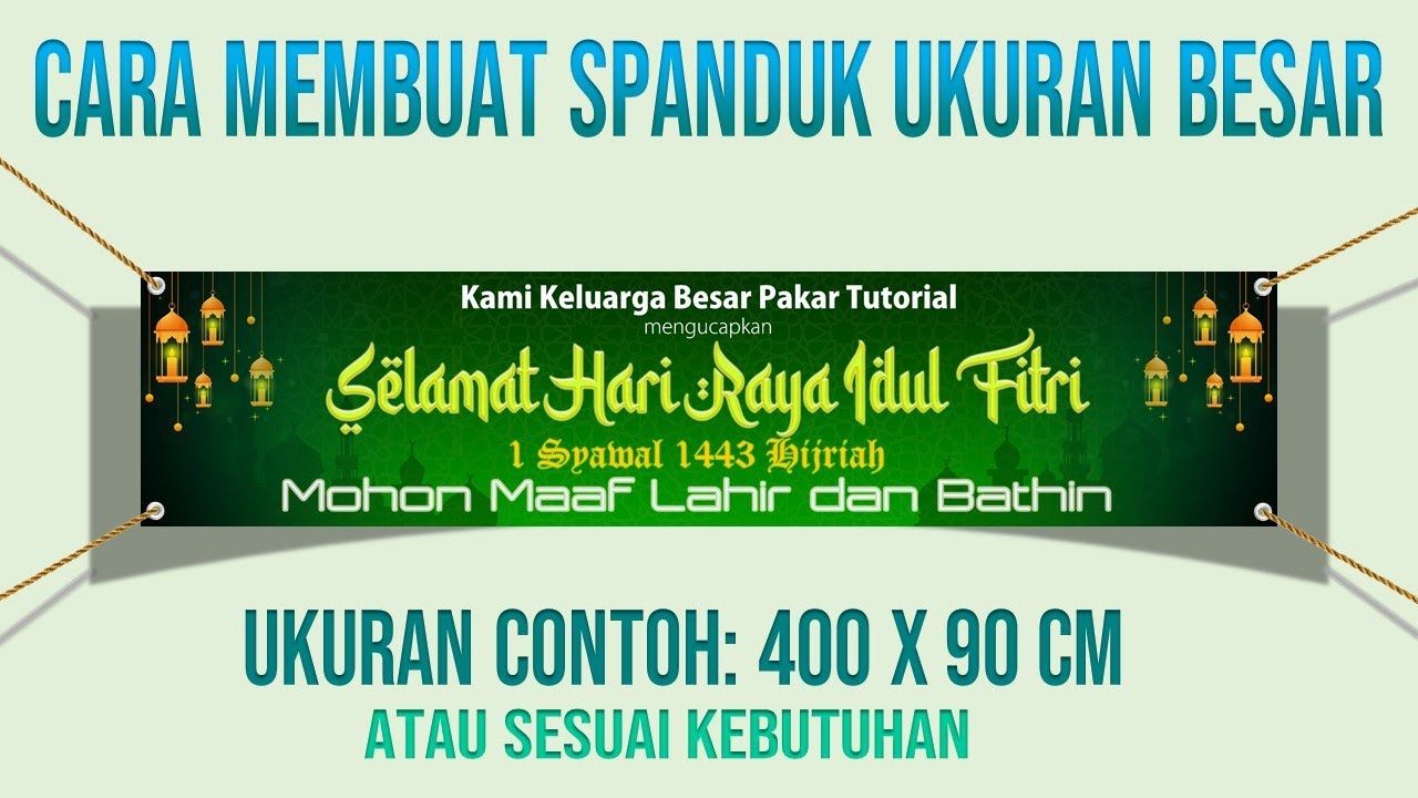 Cara Membuat Spanduk Ukuran Besar - YouTube