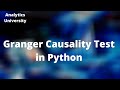 Granger Causality Test in Python | Time Series Analysis | Statistical Modelling | Forecasting