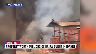 Property Worth Millions Of Naira Burnt As Tanker Catches Fire In Ondo State
