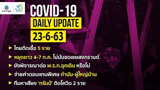 สรุปสถานการณ์ “โควิด-19” ประจำวันที่ 23 มิ.ย. 63