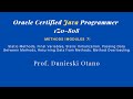 Oracle Certified Java Programmer 1Z0-808: Static Methods, Final Variables, Static Initialization