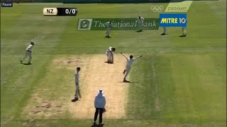 Muhammad Amir first ever wicket in New Zealand 2009