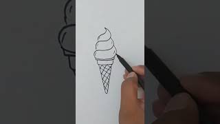 How to draw Ice cream|Ice cream drawing| #drawing #satisfying #coloring#icecream #shorts #viralshort