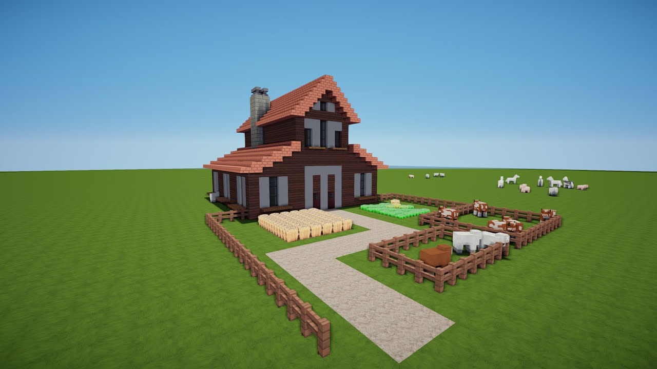 MINECRAFT BAUERNHOF HAUS Bauen TUTORIAL [HAUS 152] - YouTube