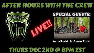 INTERVIEW WITH AERO AND AZURA RUDD,  the people behind Ciro Motorcycle accessories