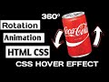Create 3D Rotation Effect Using CSS | Step-by-Step Tutorial #animation in HTML and CSS #Viral video