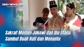 Presiden Joko Widodo dan Ibu Iriana Sambut Kaesang-Erina, Kalungkan Melati dan Kain Sindur