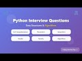 Python Interview Questions | Data Structures & Algorithms Complete Guide | Coding Interview Prep