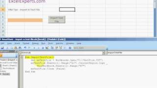 ExcelExperts.com - VBA Tips - Import A Text File