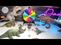 JURASSIC WORLD SPIN WHEEL GAME Lots of Fun Dinosaur Battles TRex Indoraptor Indominus Rex