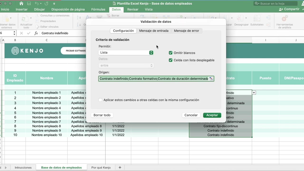 Plantilla 'Base De Datos De Empleados' En Excel Gratis - YouTube