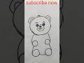 How To Draw Very Easy Teddy Bear Drawing #shorts