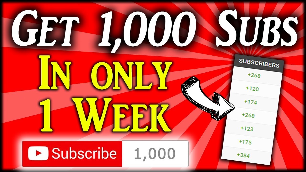 How To Get 1000 REAL YouTube Subscribers In 1 Week - YouTube