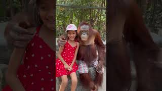 first experience with the famous orangutan. must visit!! bangkok thailand