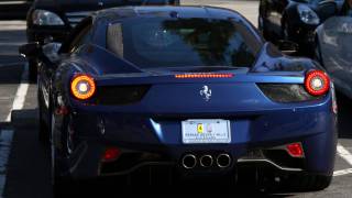 Ferrari 458 TDF Blue leaving a show