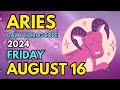 Aries ♈ 🙏 𝐀 𝐁𝐢𝐠 𝐃𝐞𝐜𝐢𝐬𝐢𝐨𝐧 𝐌𝐮𝐬𝐭 𝐁𝐞 𝐌𝐚𝐝𝐞 💫 Horoscope For Today August 16, 2024 | Tarot