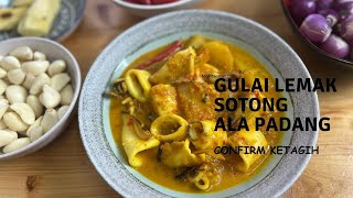 Gulai Lemak Sotong Ala Padang | Gulai Sotong Terangkat |