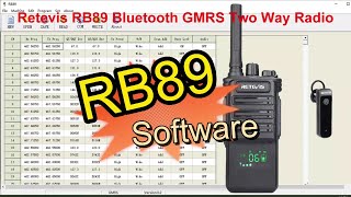 Retevis RB89 Bluetooth GMRS Two Way Radio with Bluetooth Headset Software Introduction