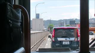 大分バス12928　県庁正門前⇒米良⇒大分駅前(往復)　前面展望動画