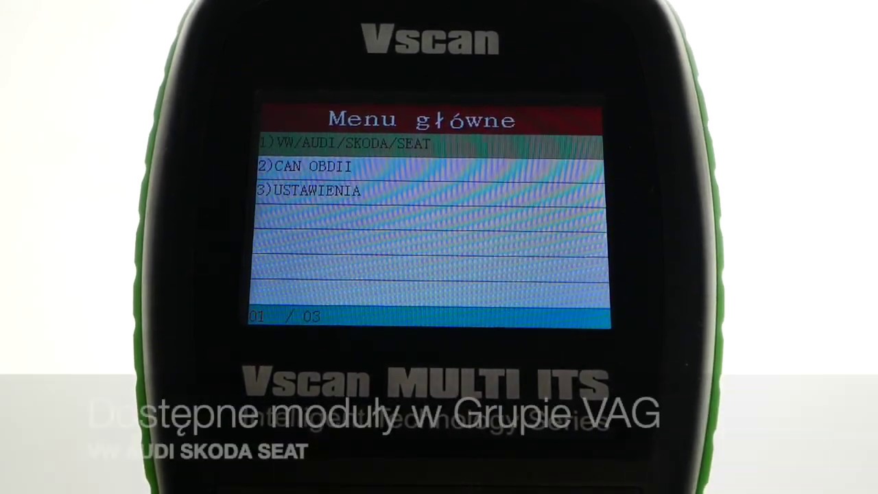 V Scan Multi Its 2w1 Tester Diagnostyczny Grupa Vag Obd2 Youtube