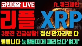 🔥리플/쿼크체인 코인대장🔥'여기'에서부터 '여기'까지 빠지면 무조건 '이렇게' 매매 하세요. 분명히 올해 떼돈 법니다!!!