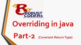 Overriding in java | covariant return type in java