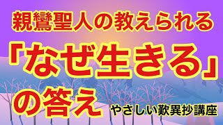 親鸞聖人の教えられる「なぜ生きる」の答え