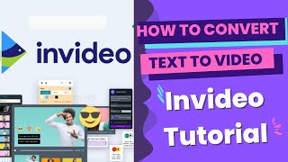 How to Convert Text to Video -  Invideo tutorial