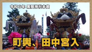 町輿屋台、田中屋台宮入・黒岡神社本宮（令和６年１０月１３日）【２０２４年播州の祭】