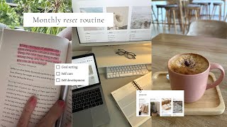 JULY MONTHLY RESET ROUTINE: get productive with me!, (goal setting, planning + notion templates)