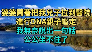 婆婆鬧著把我兒子拉到醫院，進行DNA親子鑑定，我無奈說出一句話，公公坐不住了【平淡生活記】#為人處世#生活經驗#情感故事#兒女的故事 #小说 #婆媳 #故事