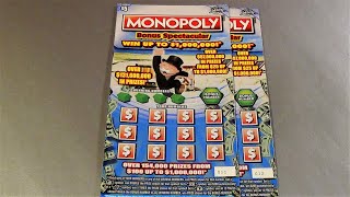 SOOD 610: TWO $5 MONOPOLY Florida Lottery Scratch Tickets