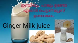 #ഇഞ്ചിയും പാലും ഉണ്ടോഎങ്കിൽ പെട്ടന്ന്ജ്യൂസ്‌ഉണ്ടാക്കാം #Ginger milkjuice#പാൽഇഞ്ചിജ്യൂസ്‌ #freeonline