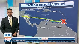 Tropical Disturbance by Caribbean Islands With High Chance of Development