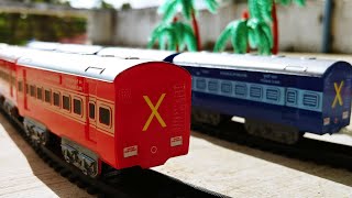 Centy toys Rajadhani Train | Indian passenger train toy | ICF rajadhani vs Shan e punjab | Toy train
