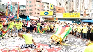 105淡水清水巖恭迎清水祖師正日遶境【淡水新興獅-獅陣\u0026殺獅表演】