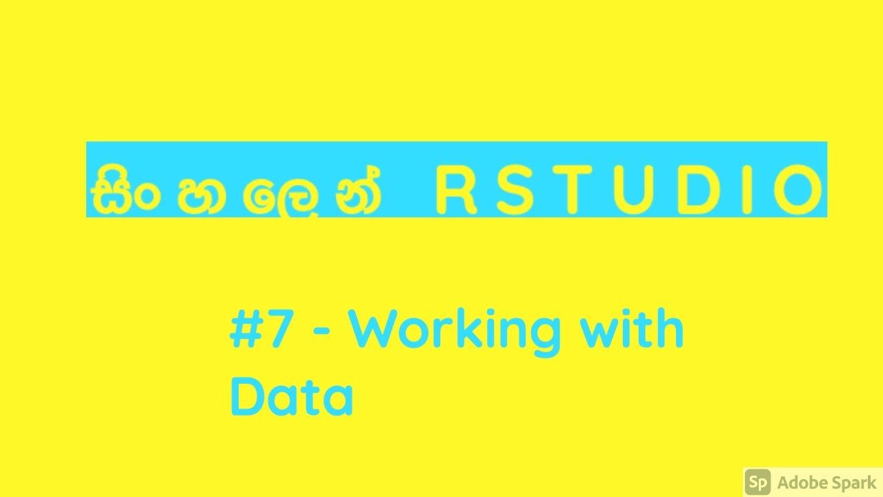 RStudio Tutorials For Beginners 7 - Working With Data Part 1 - YouTube