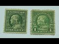 update on 1909 u0026 1923 benjamin franklin green one cent stamp