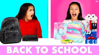 Back to School Switch Up Challenge!! LEGO DOTS Edition! | Elena and Clara