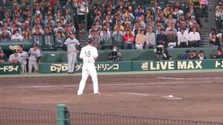 H28.05.19　阪神×中日　９回表　藤川球児がナニータ抑える　レフトフライ