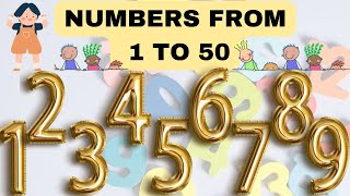 Numbers from 1 to 50, Learn Numbers from 1 - 50, Maths Numbers for kids, Numbers, Kids Maths,1 to 50