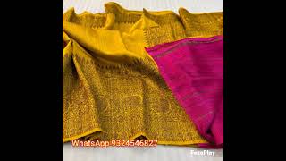 *Handloom Banarasi pure raw silk sarees**Kadhwa Border*💥Border