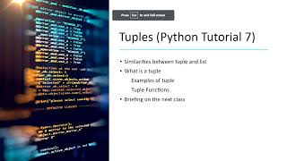 All about Tuples in Python (Python Tutorial 8)
