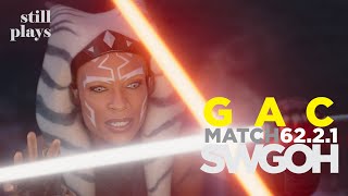 GAC 62.2.1 | K3 | 7 v 9 GL Roster Match - SEE/Bane v Ahsoka, DRey / SLKR First Test | SWGOH