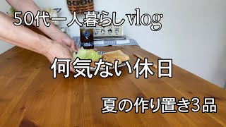 [50代一人暮らし] 家電を長持ちさせるコツ/夏の作り置き3品/ニトリで新調したクッション