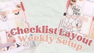 Checklist Layout Classic Happy Planner - Weekly Setup \u0026 Plan with Me