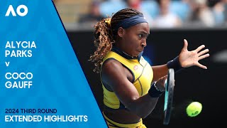 Alycia Parks v Coco Gauff Extended Highlights | Australian Open 2024 Third Round
