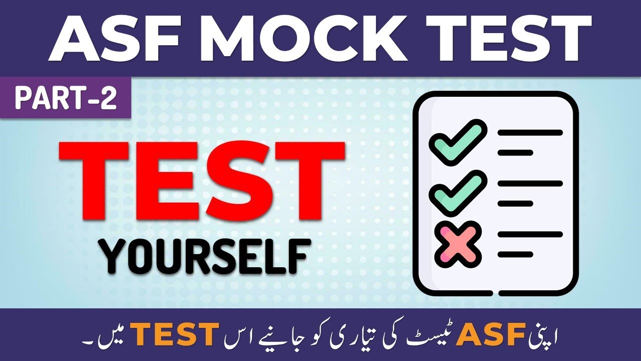 Asf Written Test Preparation 2023 Asf Past Papers Mcqs Asf Mock